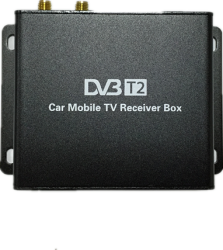 Внешний цифровой ТВ-тюнер Carmedia DVB-t2 2 антенны для РФ до 80 км/ч с возможностью управления с экрана ГУ KR/QR/KD