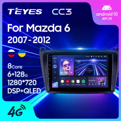 Штатная магнитола Teyes CC3 для Mazda 6 GH 2006-2012 на Android 10