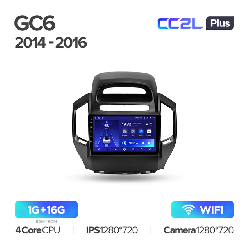 Штатная магнитола Teyes CC2L PLUS для Geely GC6 1 2014 - 2016 на Android 8.1 WiFi 1Gb + 16Gb