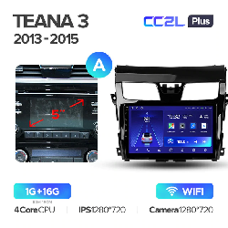Штатная магнитола Teyes CC2L PLUS для Nissan Teana J33 2013-2015 на Android 8.1 A WiFi 1Gb + 16Gb
