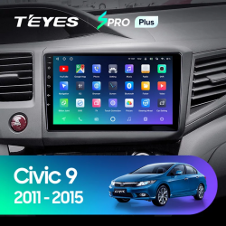 Штатная магнитола Teyes SPRO+ для Honda Civic 9 FB FK FD 2011-2015 на Android 10