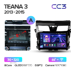 Штатная магнитола Teyes CC3 для Nissan Teana J33 2013-2015 на Android 10 A 4G+WiFi 3Gb + 32Gb