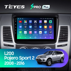 Штатная магнитола Teyes SPRO+ для Mitsubishi Pajero Sport 2 на Android 10