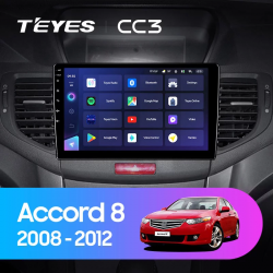Штатная магнитола Teyes CC3 для Honda Accord 8 2008-2012 на Android 10