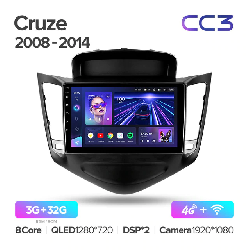 Штатная магнитола Teyes CC3 для Chevrolet Cruze J300 2008-2014 на Android 10 4G+WiFi 3Gb + 32Gb