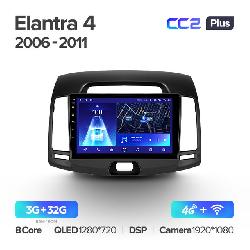 Штатная магнитола Teyes CC2PLUS для Hyundai Elantra 4 HD 2006-2012 на Android 10 4G+WiFi 3Gb + 32Gb