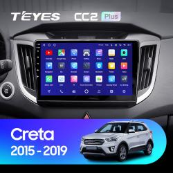 Штатная магнитола Teyes CC2PLUS для Hyundai Creta IX25 2015-2018 на Android 10