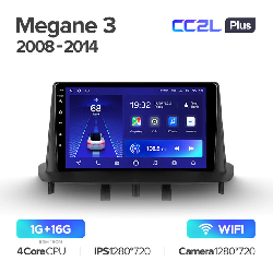 Штатная магнитола Teyes CC2L PLUS для Renault Megane 3 2008-2014 на Android 8.1 WiFi 1Gb + 16Gb