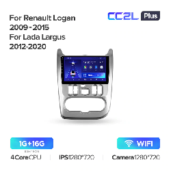Штатная магнитола Teyes CC2L PLUS для Renault Logan/Sandero 1 2010-2014 на Android 8.1 WiFi 1Gb + 16Gb