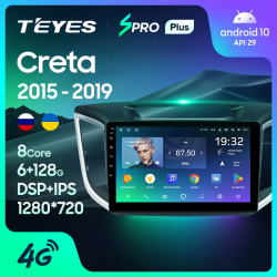 Штатная магнитола Teyes SPRO+ для Hyundai Creta IX25 2015-2018 на Android 10
