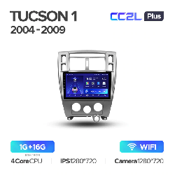 Штатная магнитола Teyes CC2L PLUS для Hyundai Tucson 1 2004-2009 на Android 8.1 WiFi 1Gb + 16Gb