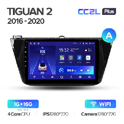 Штатная магнитола Teyes CC2L PLUS для Volkswagen Tiguan 2 2016-2018 на Android 8.1 A WiFi 1Gb + 16Gb