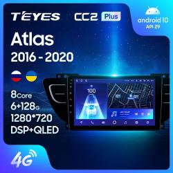 Штатная магнитола Teyes CC2PLUS для Geely Atlas NL-3 2016 - 2020 на Android 10