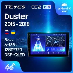 Штатная магнитола Teyes CC2PLUS для Renault Duster 2015-2019 на Android 10