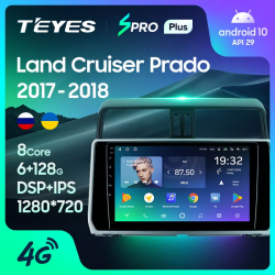 Штатная магнитола Teyes SPRO+ для Toyota Land Cruiser Prado J150 2017-2019 на Android 10