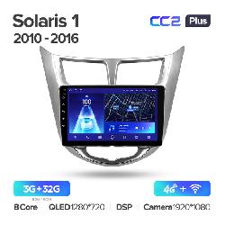 Штатная магнитола Teyes CC2PLUS для Hyundai Solaris 1 2010-2016 на Android 10 4G+WiFi 3Gb + 32Gb