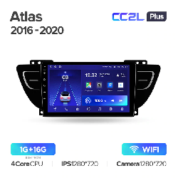 Штатная магнитола Teyes CC2L PLUS для Geely Atlas NL-3 2016 - 2020 на Android 8.1 WiFi 1Gb + 16Gb