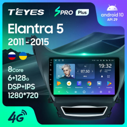 Штатная магнитола Teyes SPRO+ для Hyundai Elantra  5 JK GD MD UD 2010-2016 на Android 10