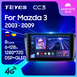 Штатная магнитола Teyes CC3 для Mazda 3 BK 2003-2013 на Android 10