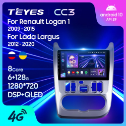 Штатная магнитола Teyes CC3 для Renault Logan/Sandero 1 2010-2014 на Android 10