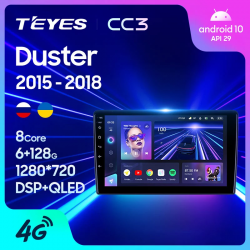 Штатная магнитола Teyes CC3 для Renault Duster 2015-2019 на Android 10
