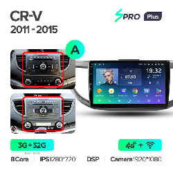 Штатная магнитола Teyes SPRO+ для Honda CRV CR-V 4 RM RE 2011-2014 на Android 10 A 4G+WiFi 3Gb + 32Gb