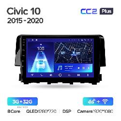 Штатная магнитола Teyes CC2PLUS для Honda CRV CR-V 3 RE 2006-2012 на Android 10 4G+WiFi 3Gb + 32Gb