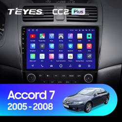 Штатная магнитола Teyes CC2PLUS для Honda Accord 7 CM UC CL 2005-2008 на Android 10