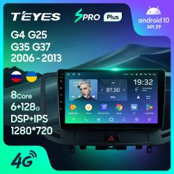 Штатная магнитола Teyes SPRO+ для Infiniti G4 G25 G35 G37 2006-2013 на Android 10 4G+WiFi 3Gb + 32Gb