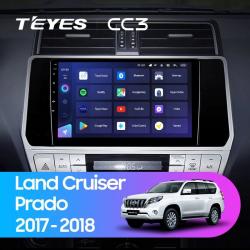 Штатная магнитола Teyes CC3 для Toyota Land Cruiser Prado J150 2017-2019 на Android 10