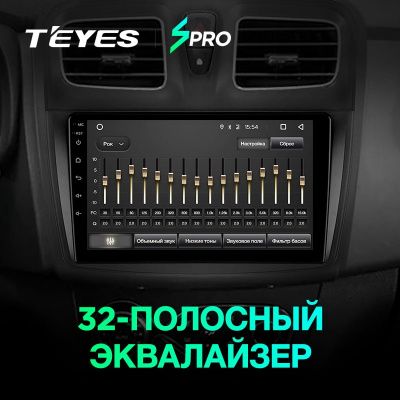 Штатная магнитола Teyes SPRO для Renault Logan/Sandero 2 2014-2019 на Android 8.1