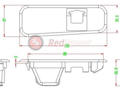 Камера заднего вида Redpower (Kia Rio 2011-2016, Sedan) плафон KIA196
