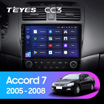 Штатная магнитола Teyes CC3 для Honda Accord 7 CM UC CL 2005-2008 на Android 10