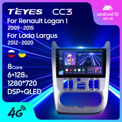 Штатная магнитола Teyes CC3 для Renault Logan/Sandero 1 2010-2014 на Android 10
