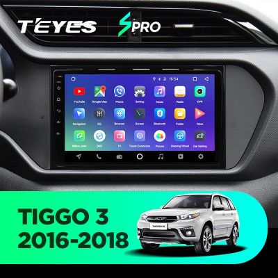 Штатная магнитола Teyes SPRO для Chery Tiggo 3 2016-2018 на Android 8.1