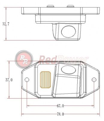 Камера заднего вида Redpower (Toyota LC Prado 120 с запаской, LC100) плафон TOY171