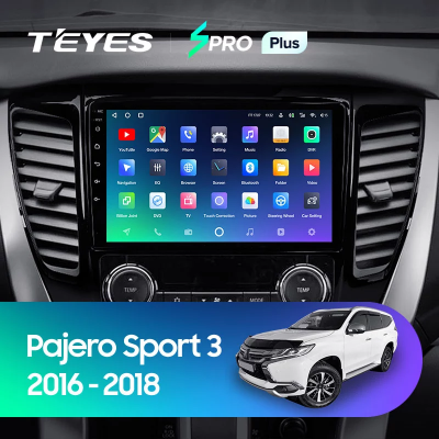 Штатная магнитола Teyes SPRO+ для Mitsubishi Pajero Sport 3 2016-2018 на Android 10