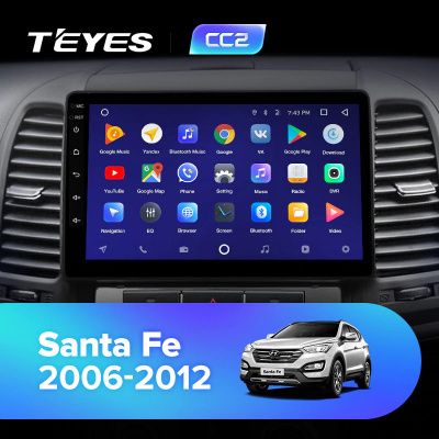 Штатная магнитола Teyes для Hyundai Santa Fe 2 2006-2012 на Android 8.1