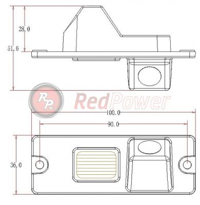 Камера заднего вида Redpower MIT104 Mitsubishi Pajero 4 (2006+)