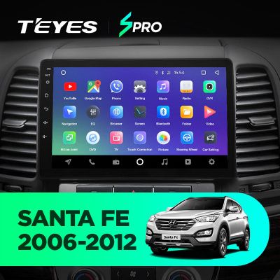 Штатная магнитола Teyes SPRO для Hyundai Santa Fe 2 2006-2012 на Android 8.1