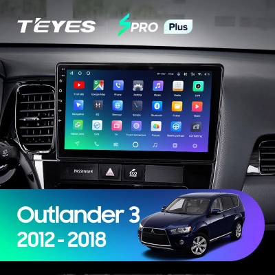 Штатная магнитола Teyes SPRO+ для Mitsubishi Outlander 3 2012-2018 на Android 10
