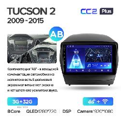 Штатная магнитола Teyes CC2PLUS для Hyundai Tucson 2 LM IX35 2008-2015 на Android 10 A 4G+WiFi 3Gb + 32Gb